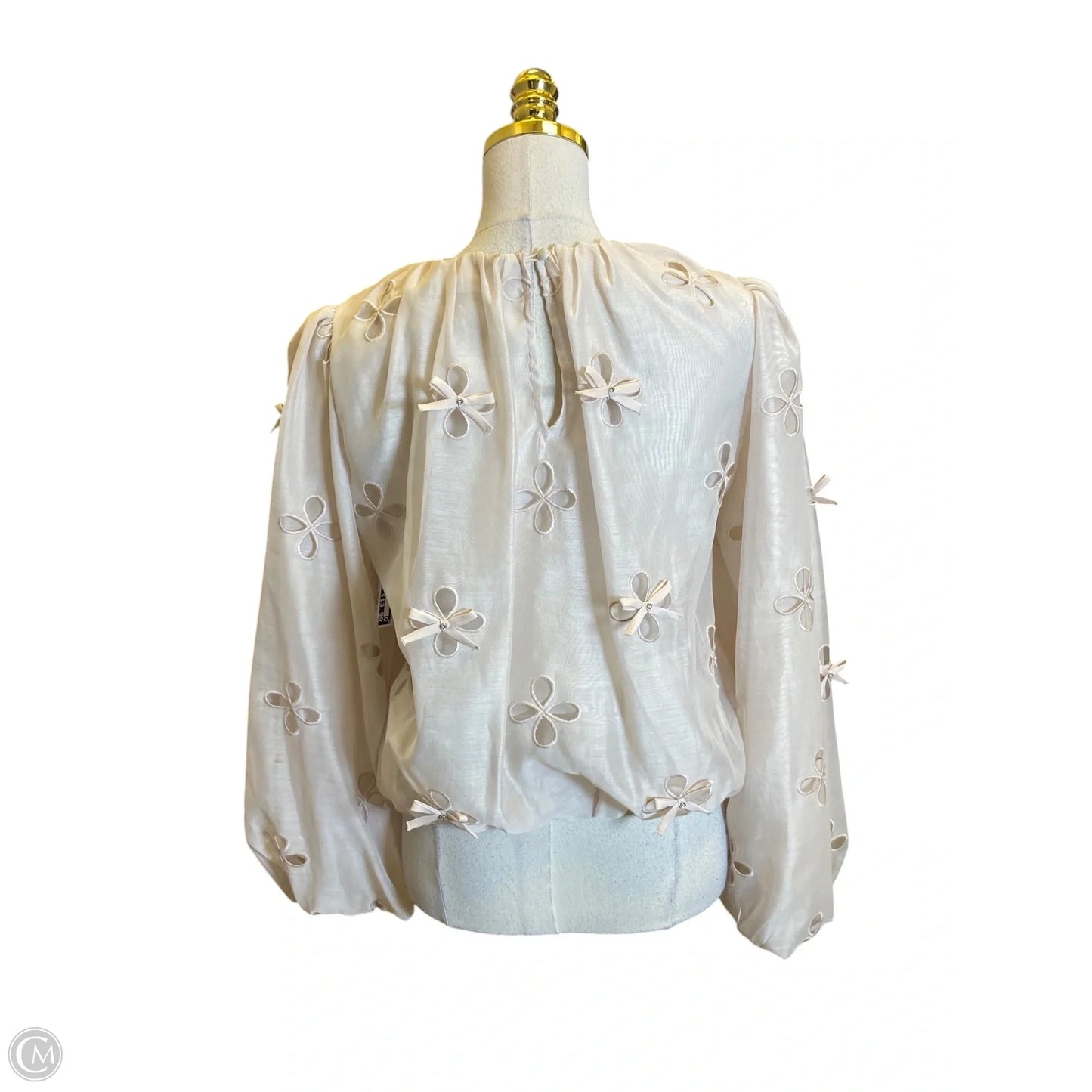 Top Long Sleeve By Clothes Mentor In Tan, Size: S
