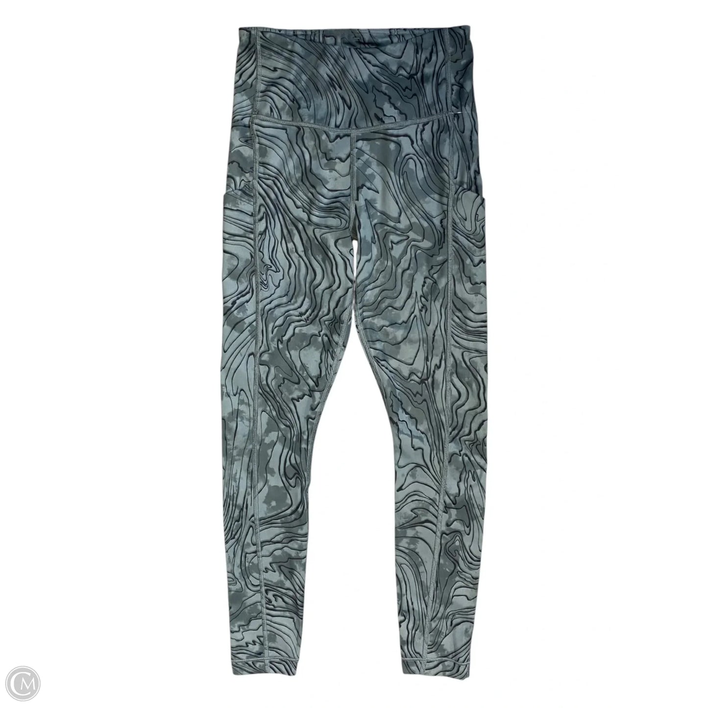 Athletic Leggings By Athleta In Black & Green, Size: Xxs
