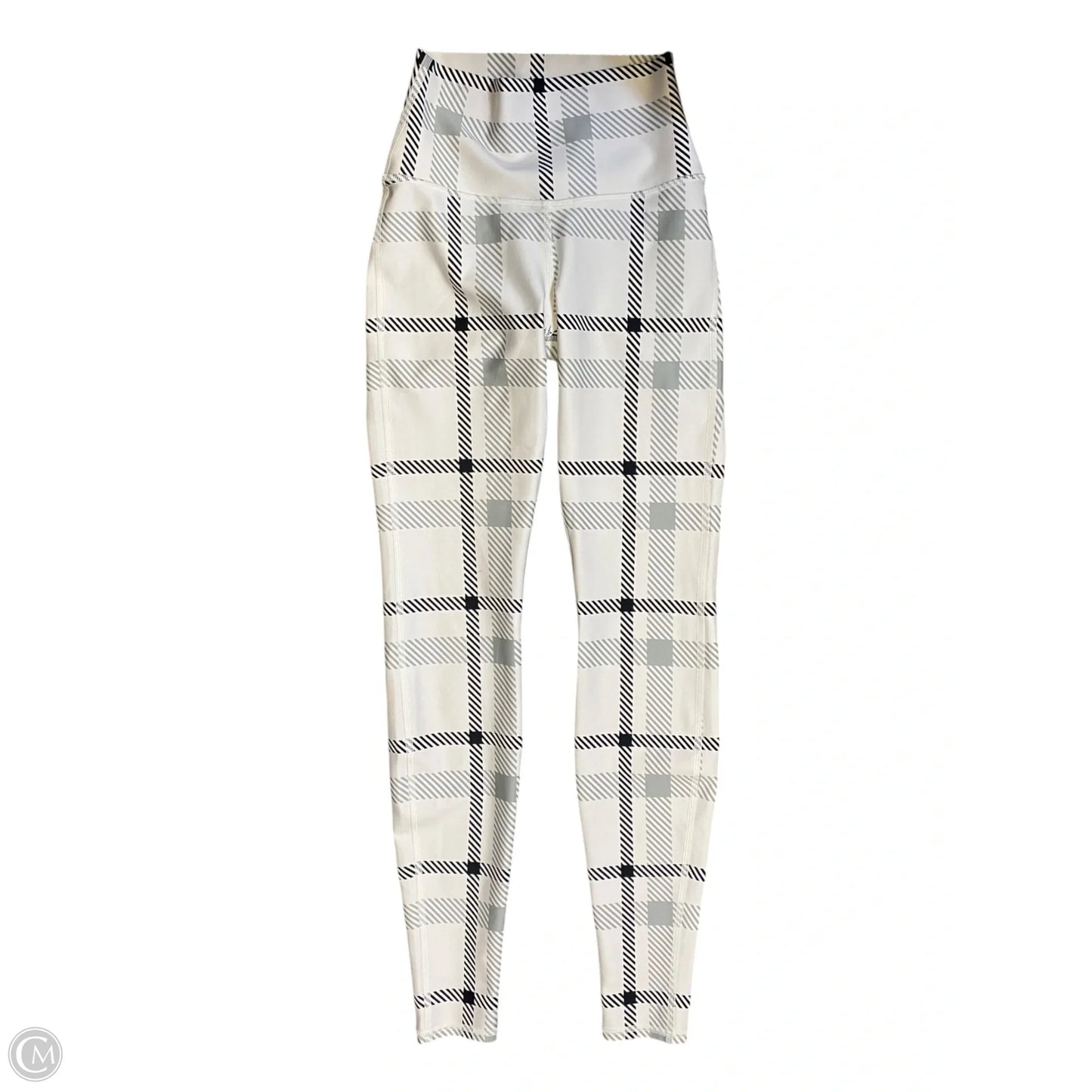 Athletic Leggings By Alo In Black & White, Size: S