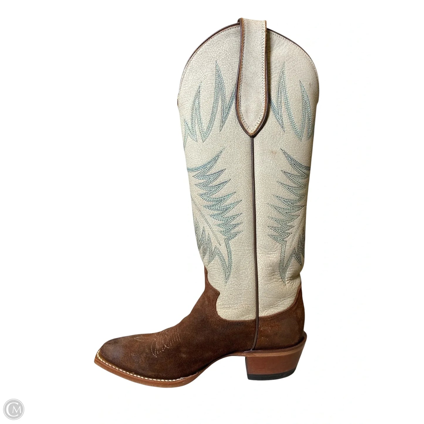 Boots Western By Justin In Brown & Cream, Size: 6.5