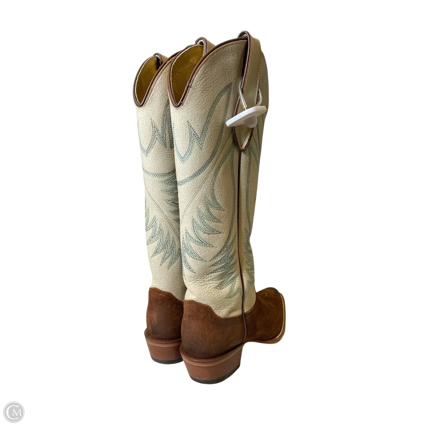 Boots Western By Justin In Brown & Cream, Size: 6.5