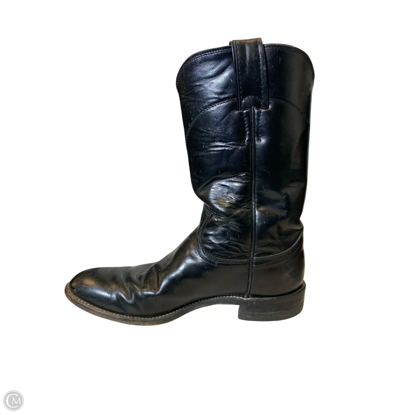 Boots Western By Justin In Black, Size: 6.5