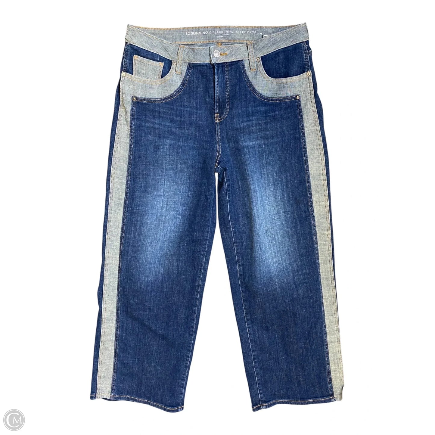 Pants Wide Leg By Chicos In Blue Denim, Size: 6