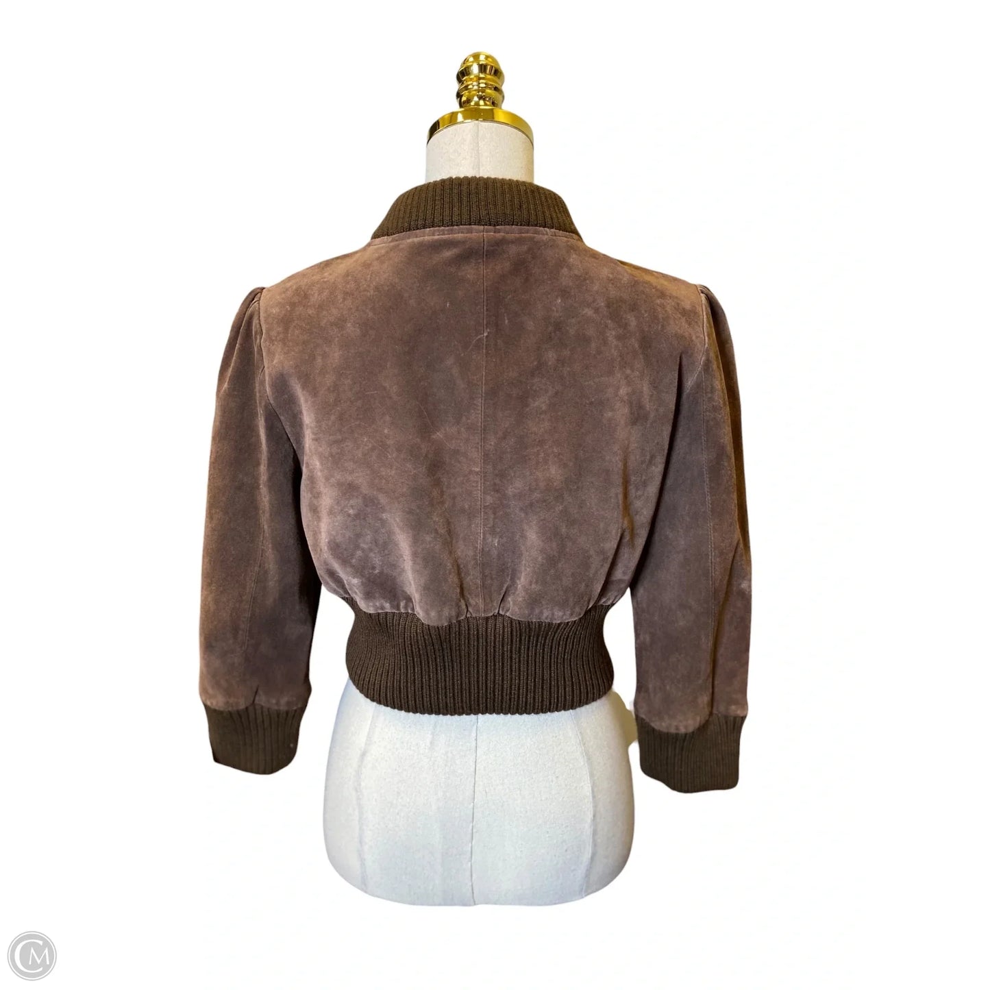 Jacket Moto By Arden B In Brown, Size: M