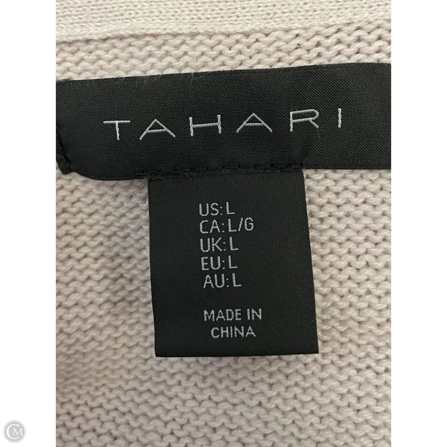 Sweater By Tahari In Pink, Size: L