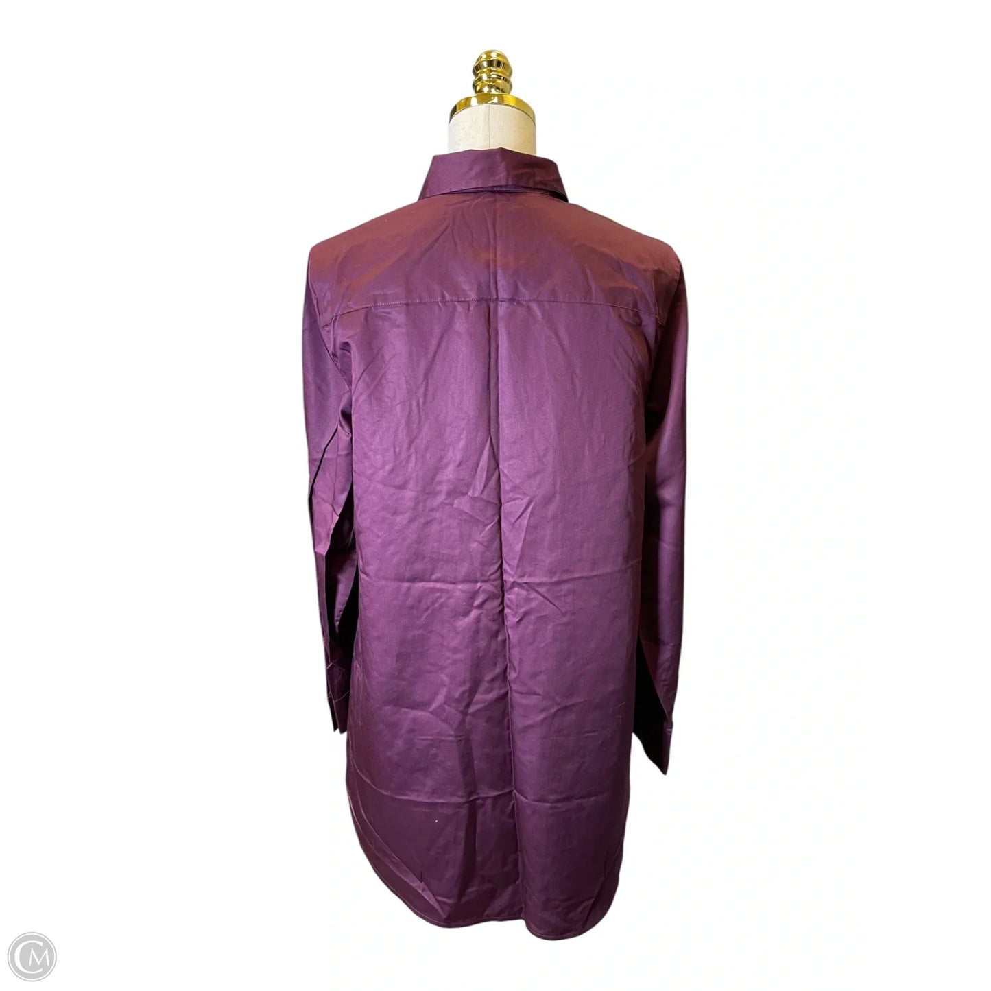 Top Long Sleeve By Chicos In Maroon, Size: M