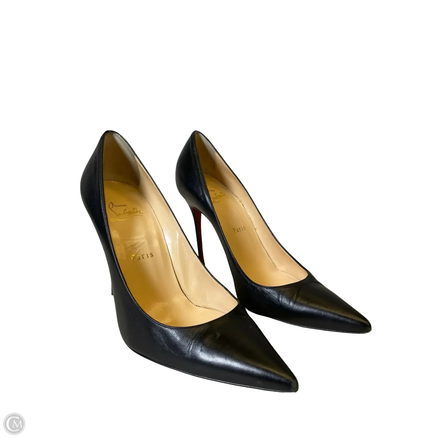 Shoes Luxury Designer By Christian Louboutin In Black, Size: 8
