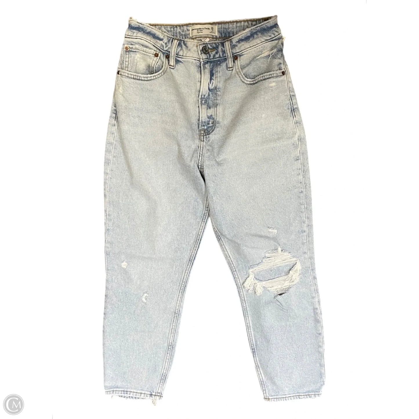 Jeans Straight By Abercrombie And Fitch In Blue Denim, Size: 2