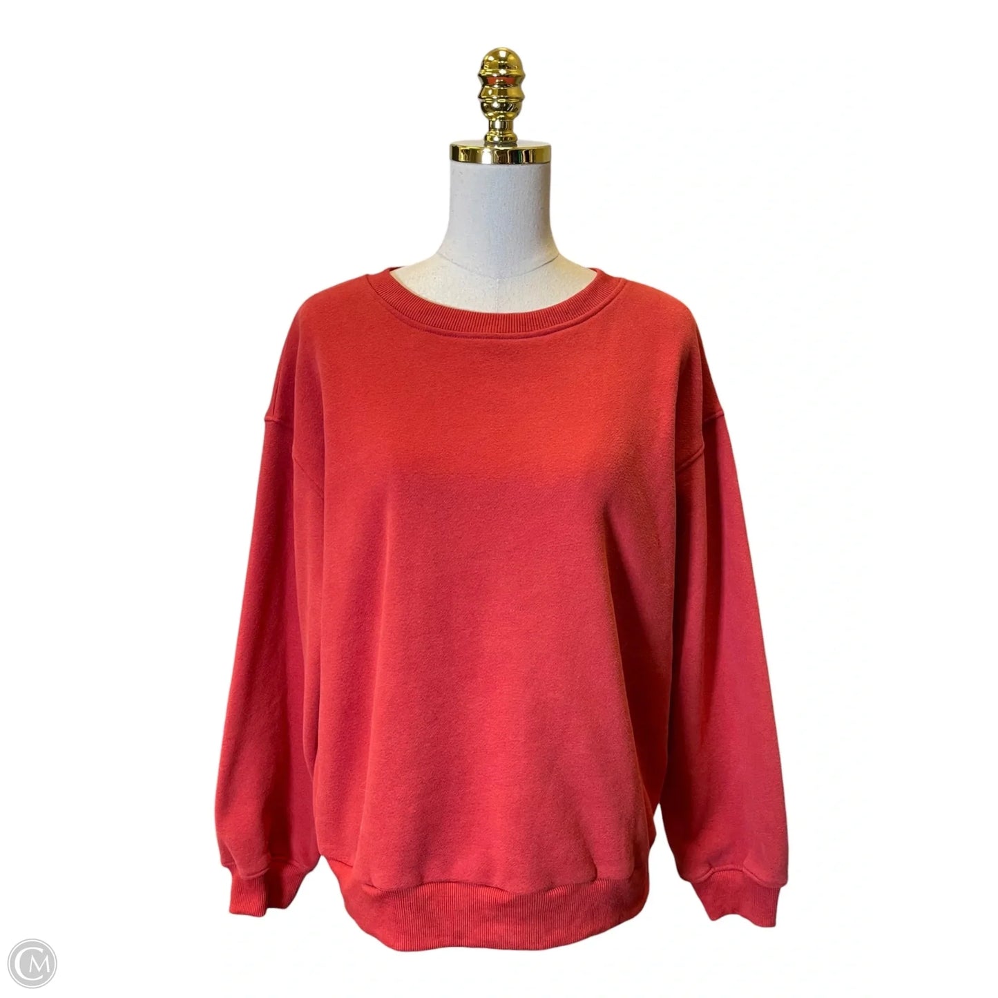 Sweatshirt Crewneck By Clothes Mentor In Orange, Size: M