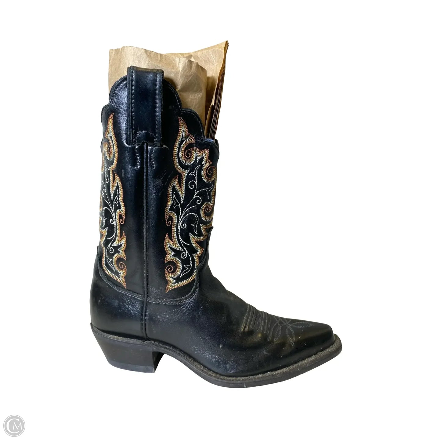 Boots Western By Justin In Black, Size: 6