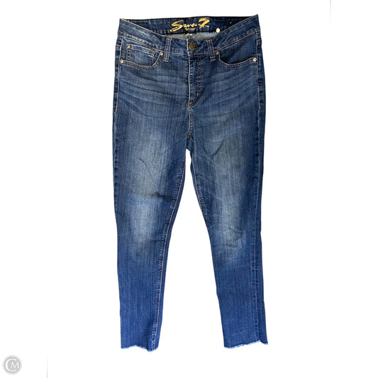 Jeans Straight By Seven 7 In Blue Denim, Size: 6