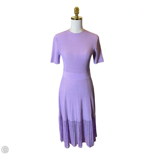Dress Casual Midi By Ann Taylor In Purple, Size: Mp