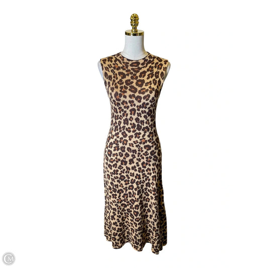 Dress Casual Midi By Ann Taylor In Animal Print, Size: Mp