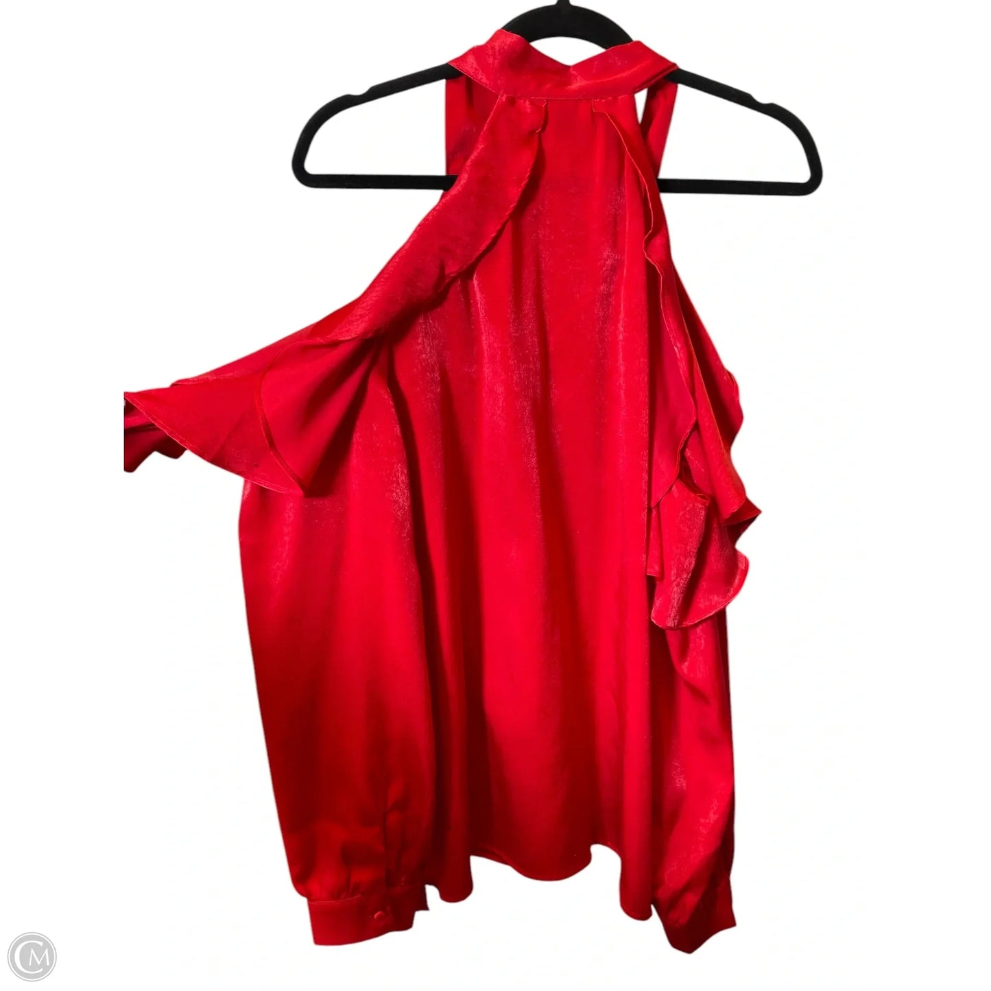 Top Long Sleeve By Luxe In Red, Size: L