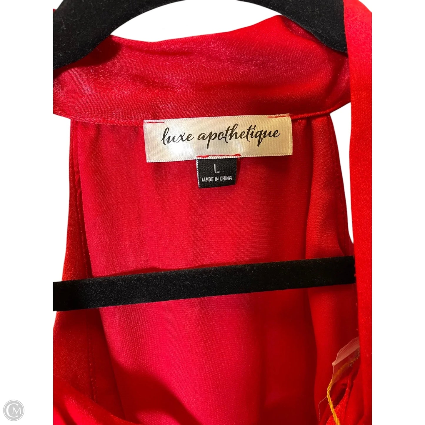 Top Long Sleeve By Luxe In Red, Size: L