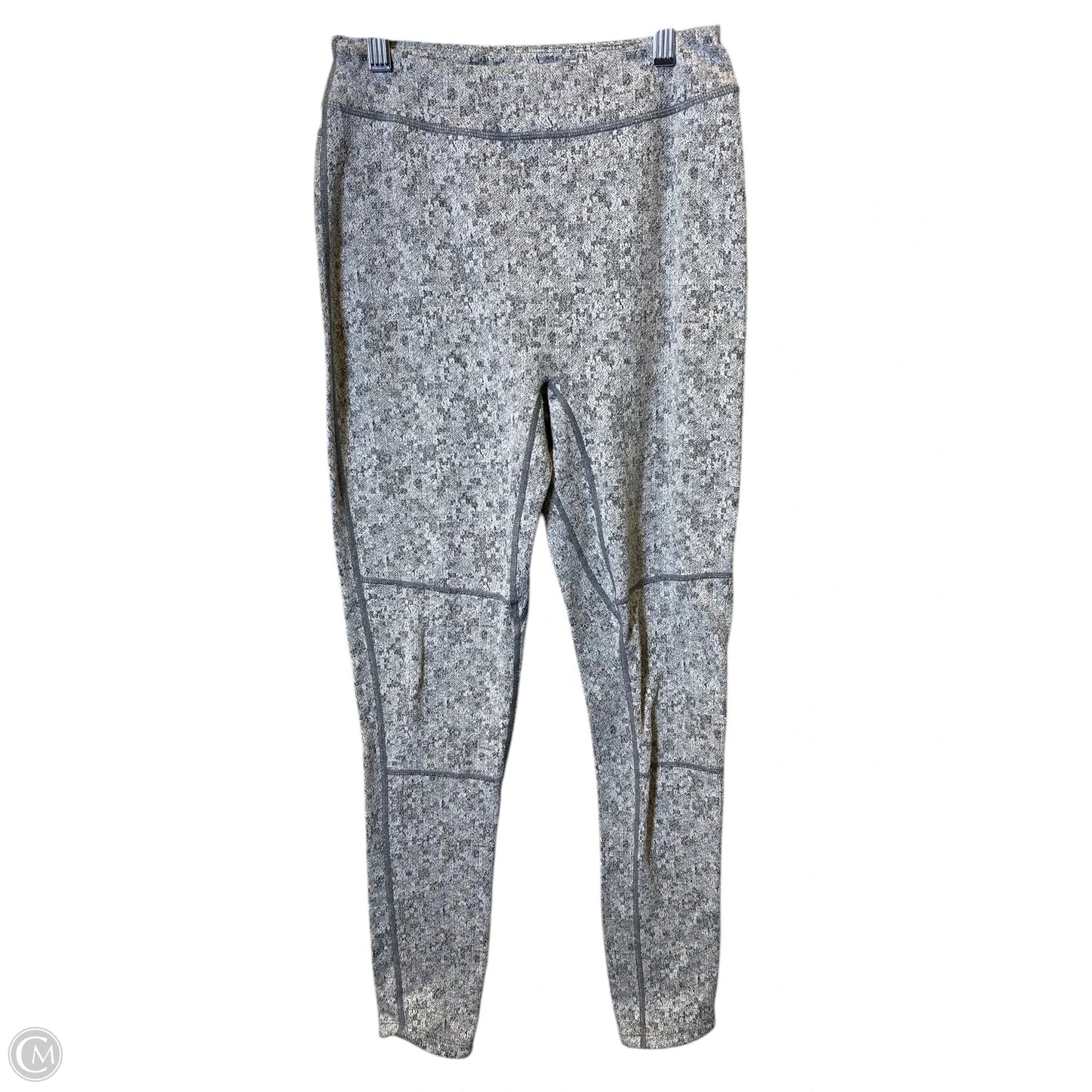Athletic Leggings By Gym Shark In Grey & White, Size: L