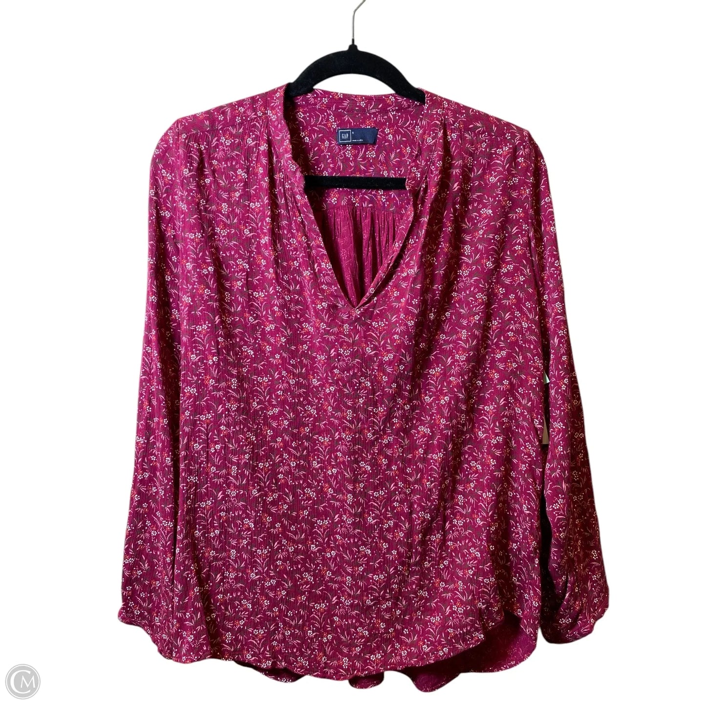 Top Long Sleeve By Gap In Floral Print, Size: S