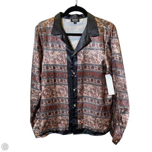 Blouse Long Sleeve By Clothes Mentor In Brown, Size: S