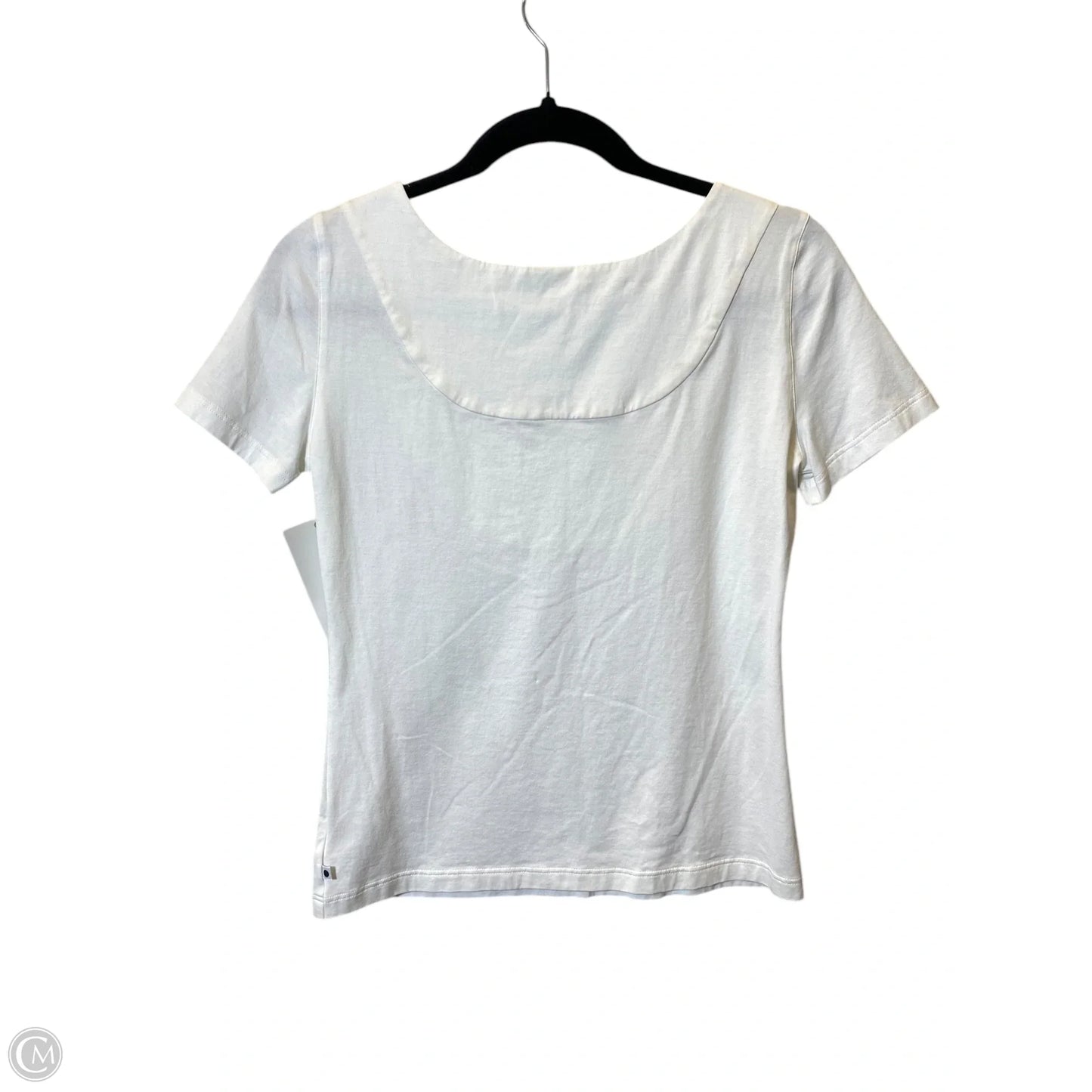 Top Short Sleeve By Akris In White, Size: S