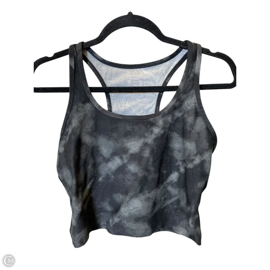Athletic Tank Top By Calvin Klein In Black & Grey, Size: M