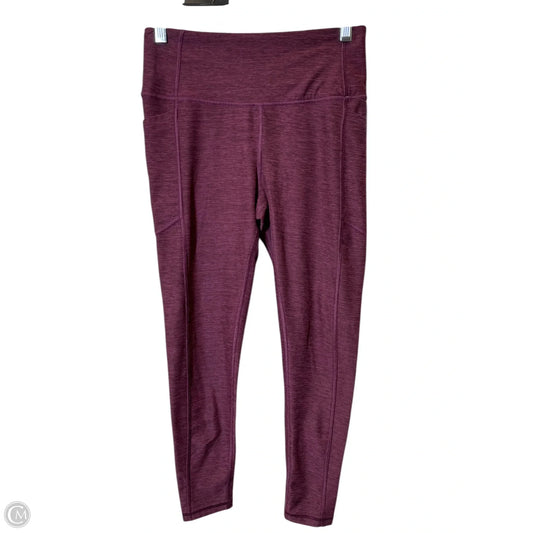 Athletic Leggings By Victorias Secret In Maroon, Size: M