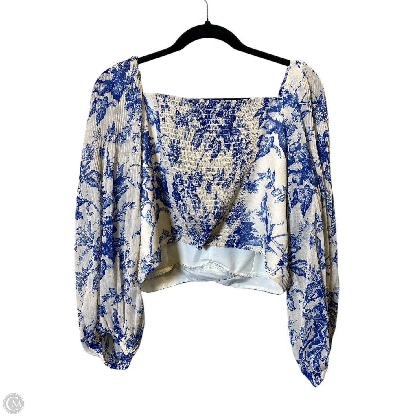 Top Long Sleeve By Express In Floral Print, Size: Xl