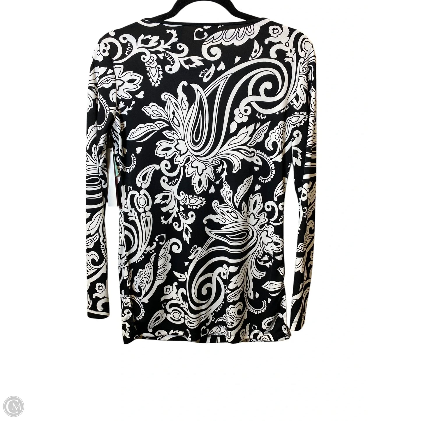 Top Long Sleeve By New York And Co In Black & White, Size: Xs