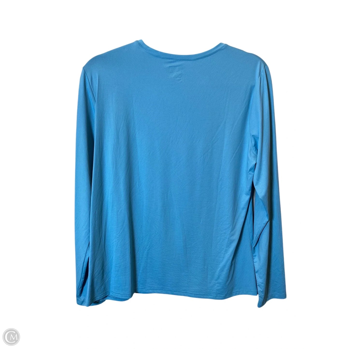 Athletic Top Long Sleeve Collar By 32 Degrees In Aqua, Size: Xl