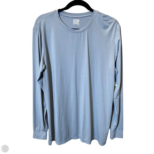 Athletic Top Long Sleeve Collar By 32 Degrees In Grey, Size: L