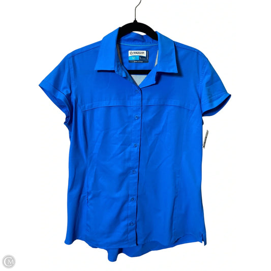 Athletic Top Short Sleeve By Magellan In Blue, Size: L