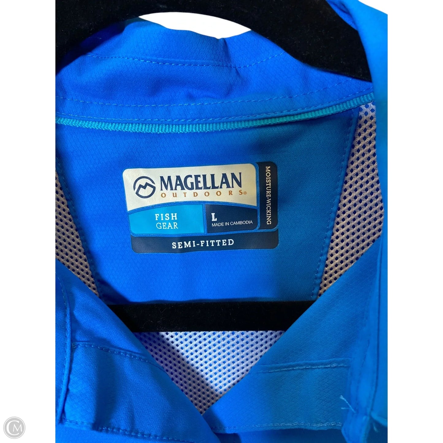 Athletic Top Short Sleeve By Magellan In Blue, Size: L