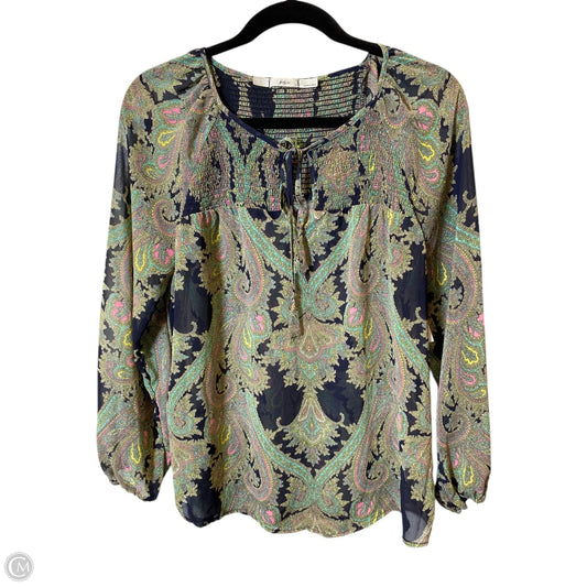 Top Long Sleeve By Gibson In Multi-colored, Size: S