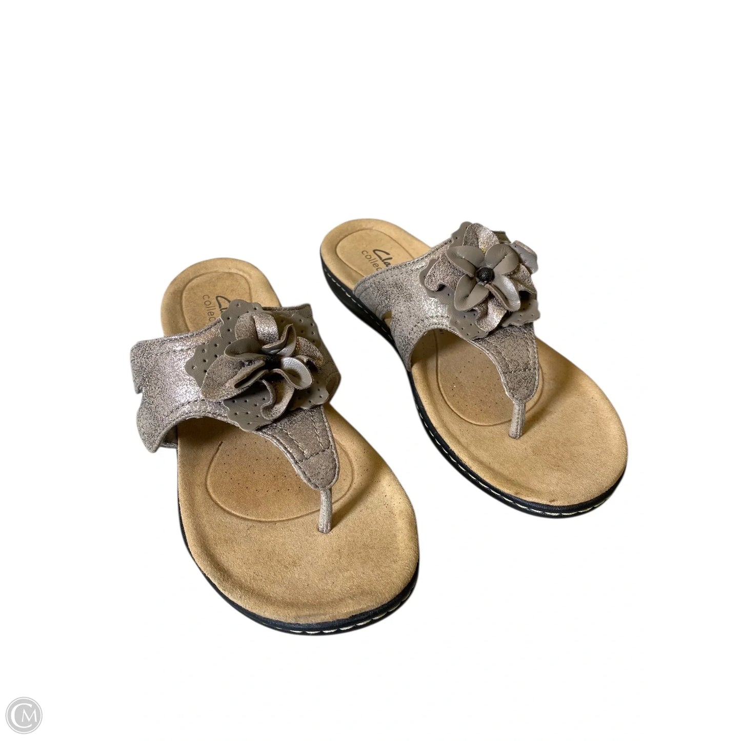 Sandals Flats By Clarks In Beige, Size: 7.5