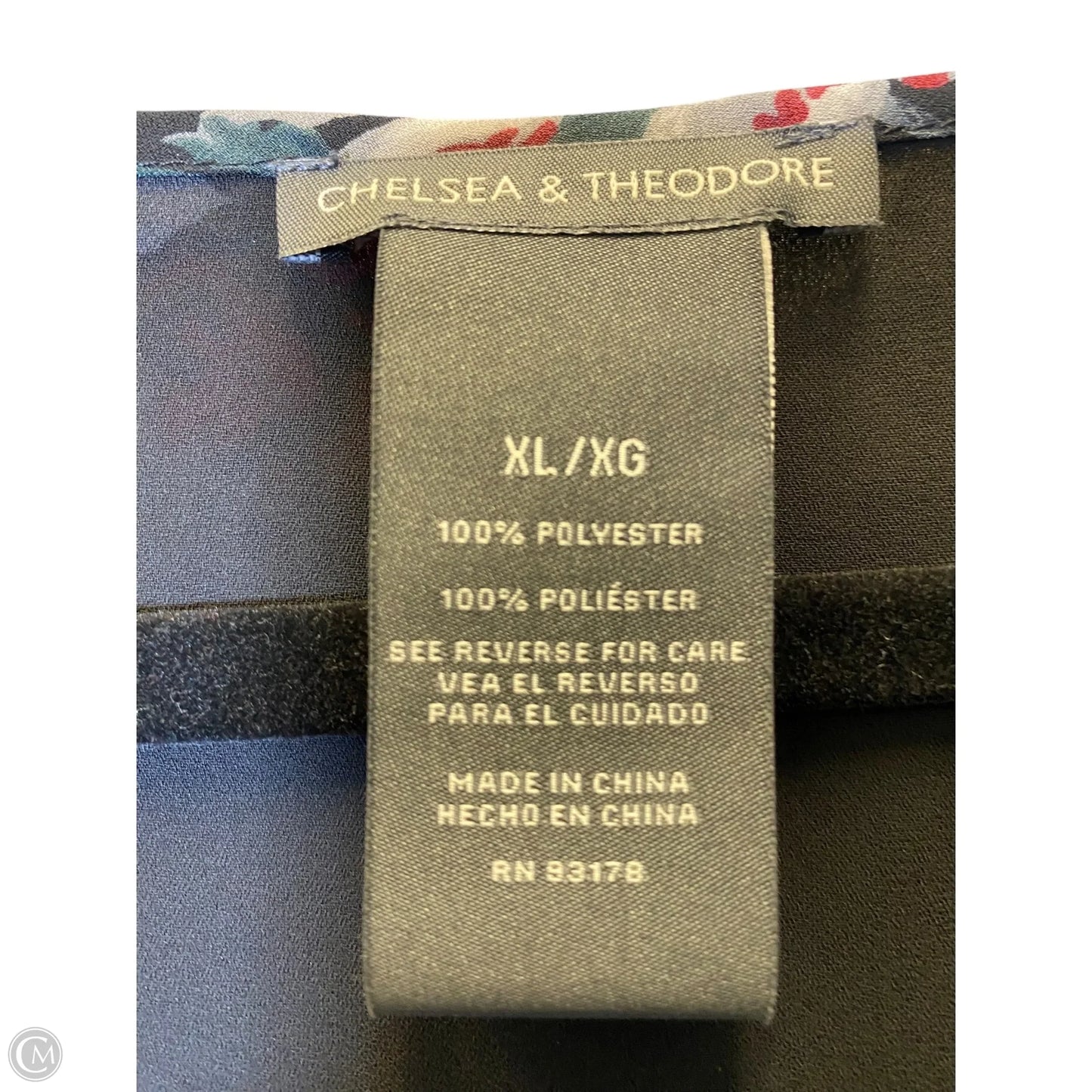 Top Long Sleeve By Chelsea And Theodore In Floral Print, Size: Xl