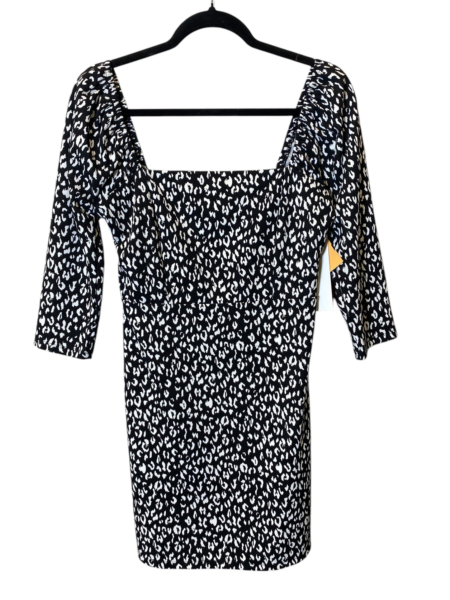 Dress Casual Midi By Leith In Black & White, Size: M