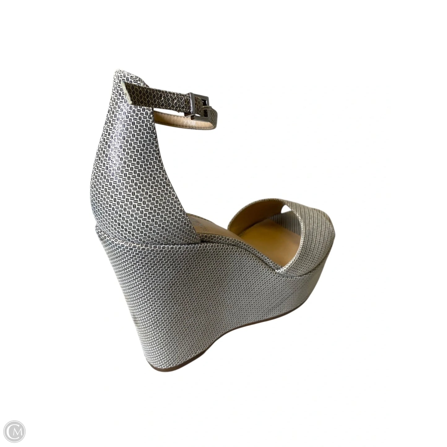 Shoes Heels Wedge By Vince Camuto In Black & Tan, Size: 9.5