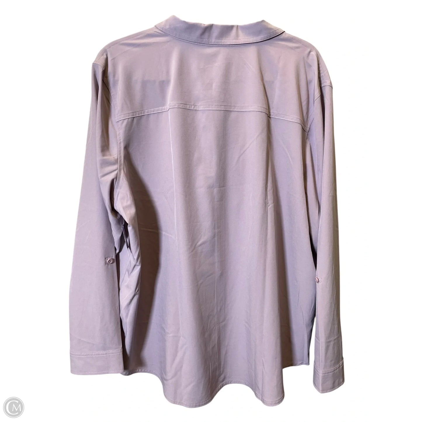 Blouse Long Sleeve By Eddie Bauer In Purple, Size: Xxl