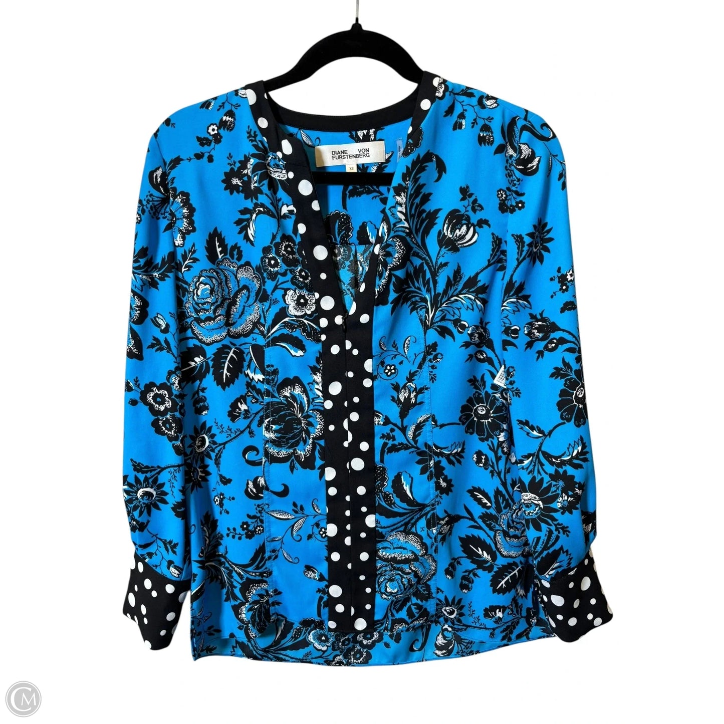 Top Long Sleeve Designer By Diane Von Furstenberg In Multi-colored, Size: Xs