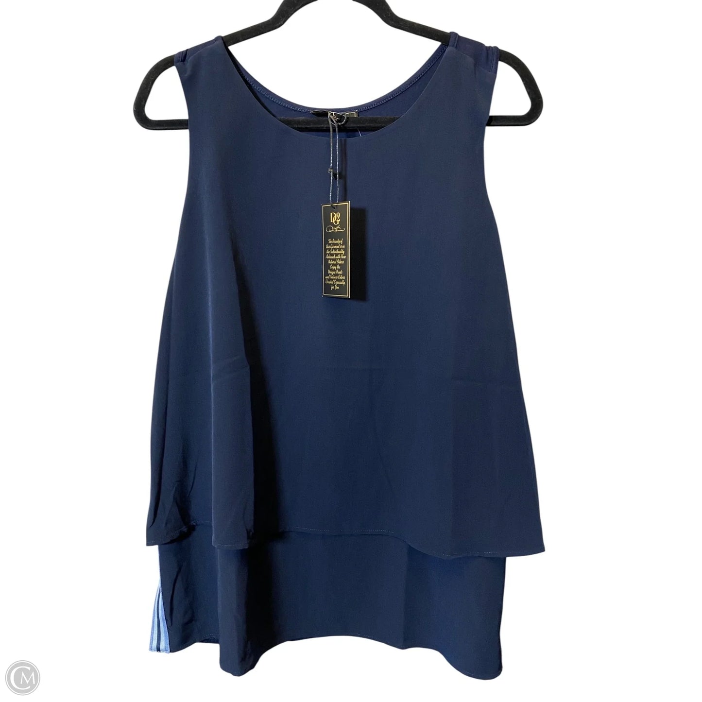 Top Sleeveless By Clothes Mentor In Navy, Size: L