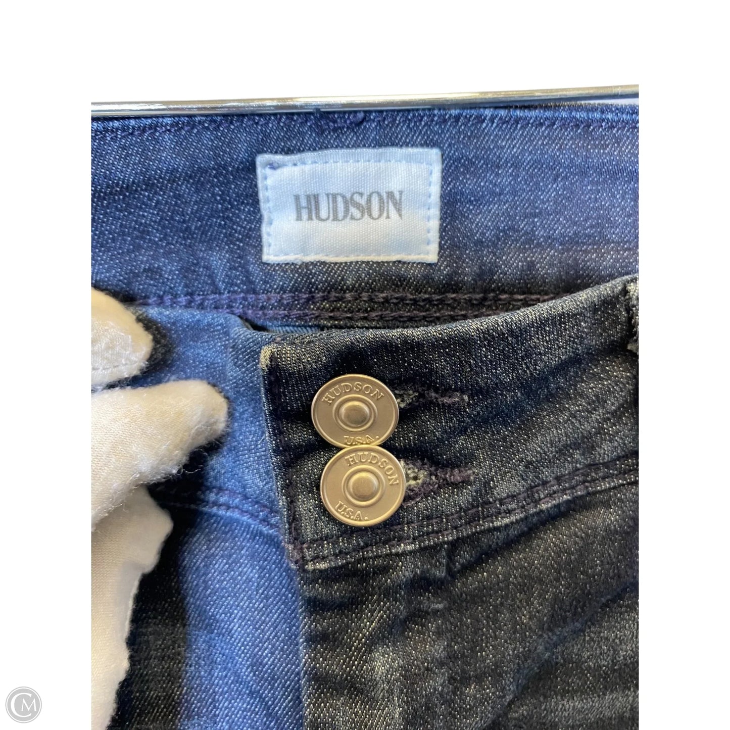 Jeans Skinny By Hudson In Blue Denim, Size: 8