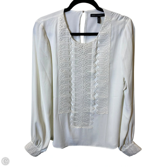 Top Long Sleeve By White House Black Market In Cream, Size: M