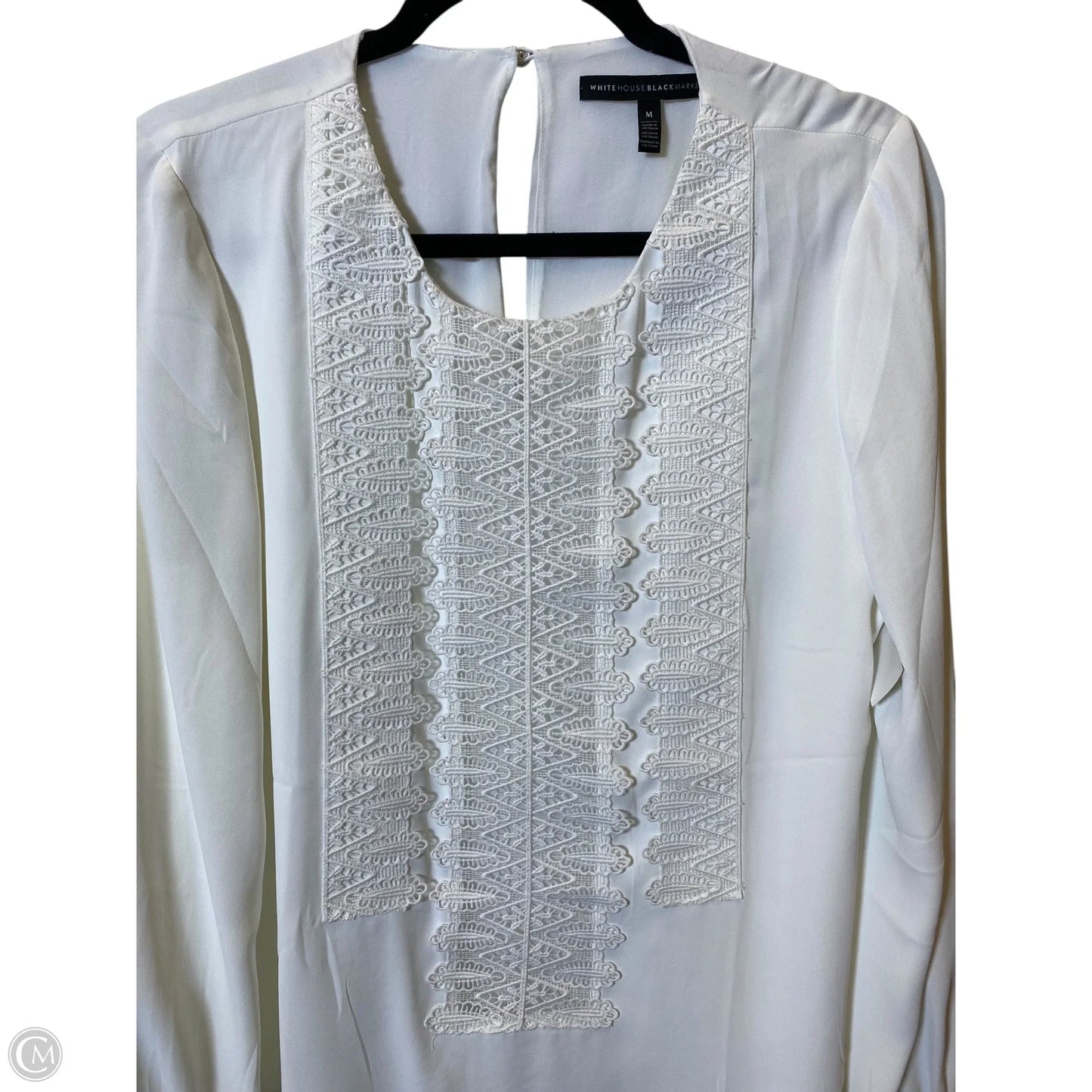 Top Long Sleeve By White House Black Market In Cream, Size: M