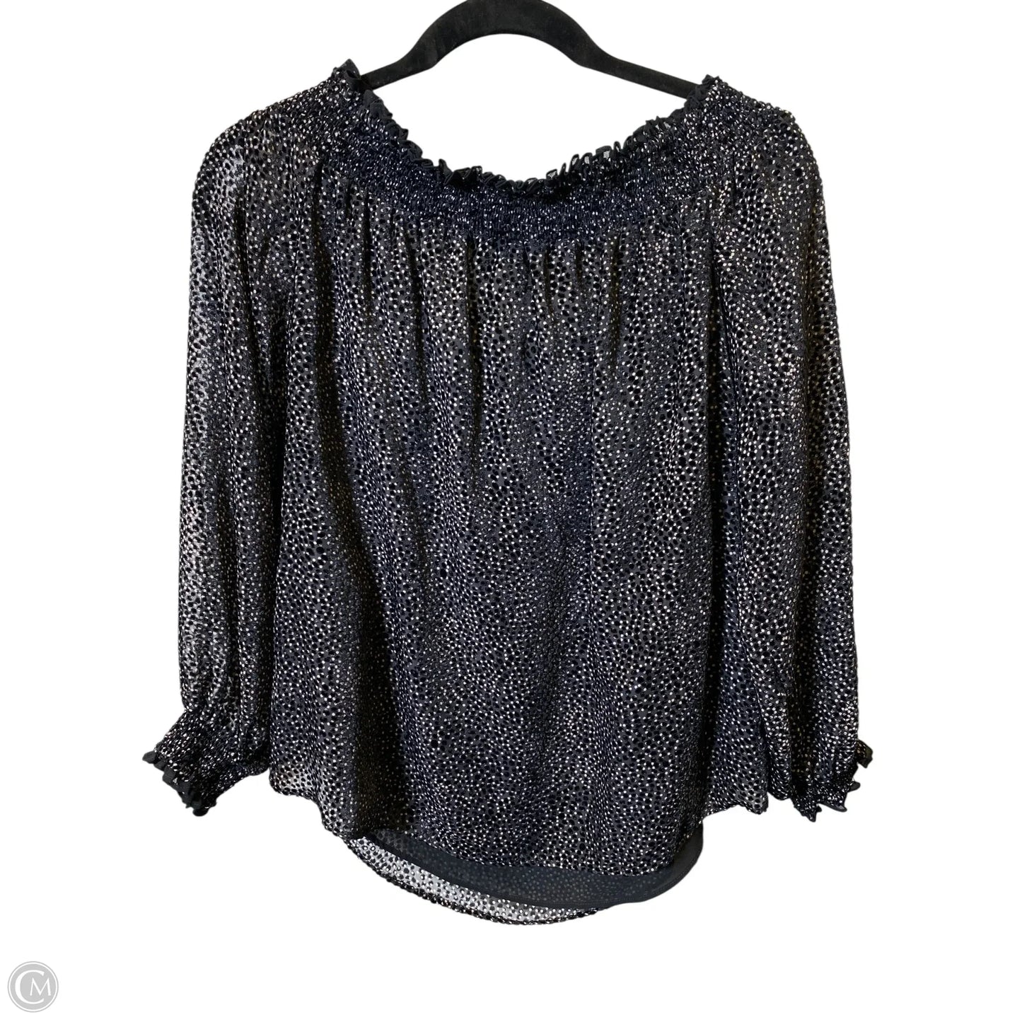 Top Long Sleeve By White House Black Market In Black & Tan, Size: M