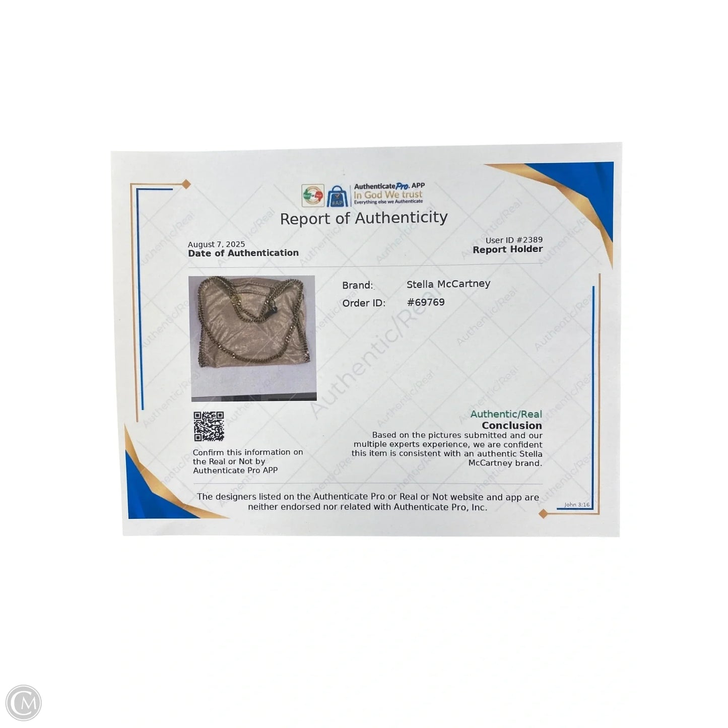 Handbag Luxury Designer By Stella Mccartney, Size: Medium