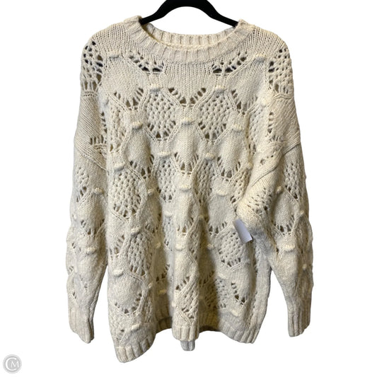 Sweater By American Eagle In Cream, Size: L