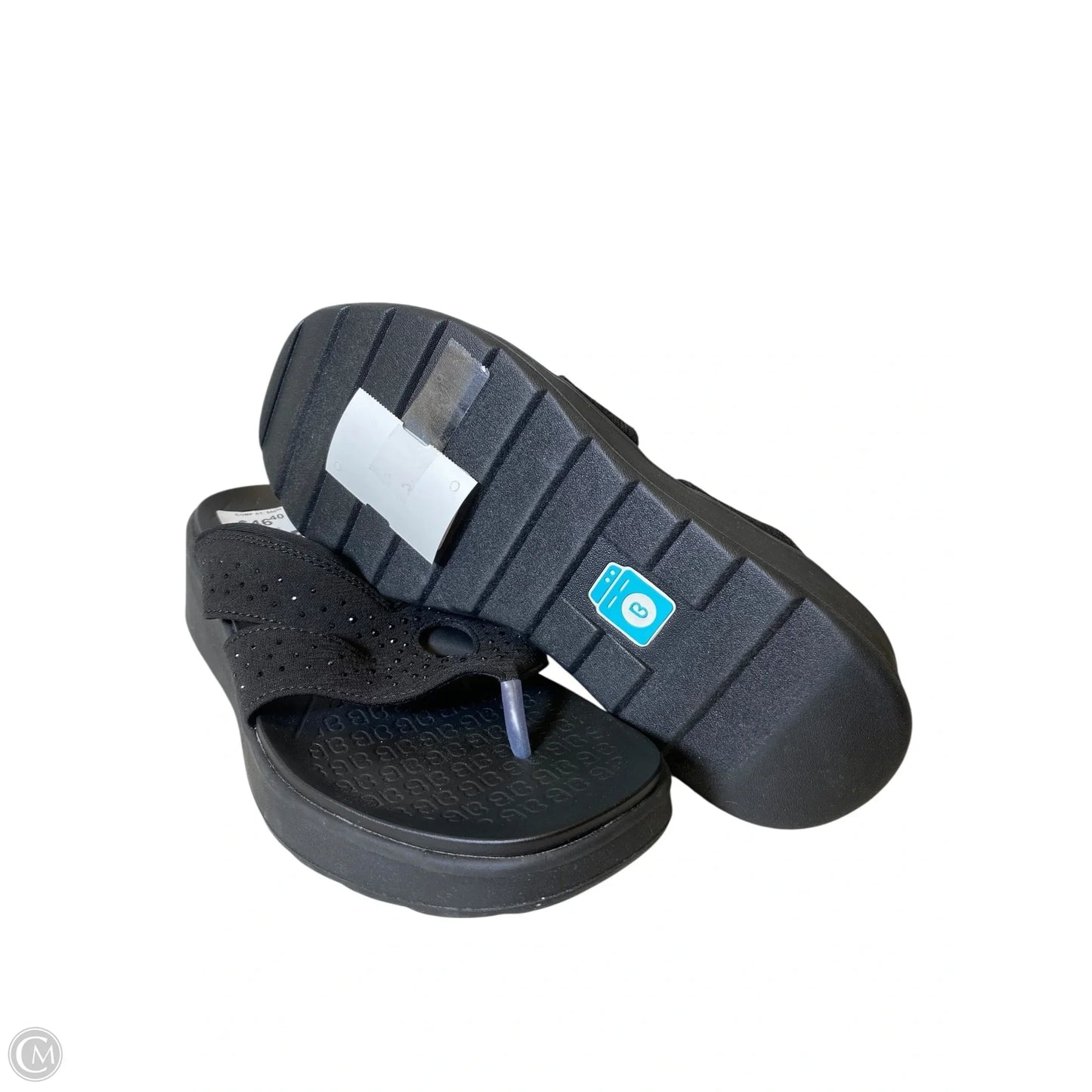 Sandals Heels Platform By Bzees In Black, Size: 9