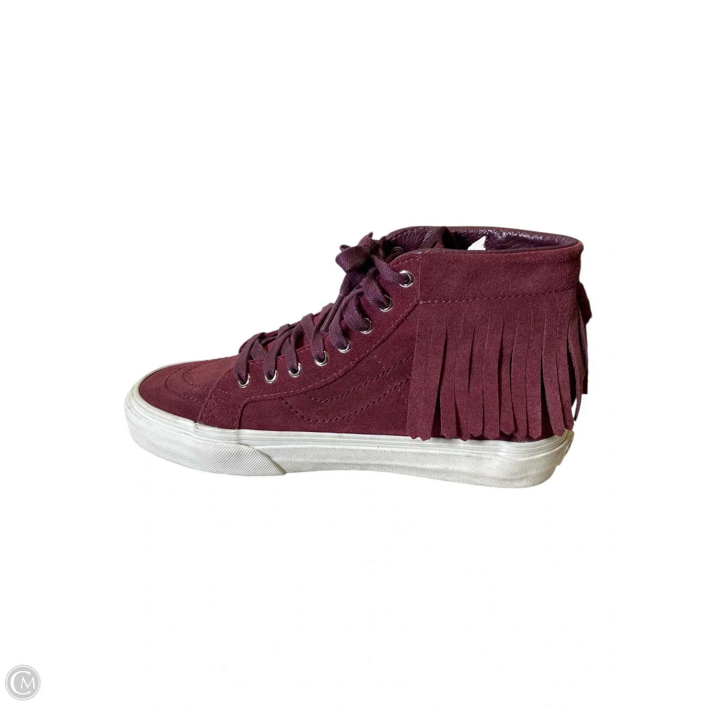 Shoes Flats By Vans In Maroon, Size: 7