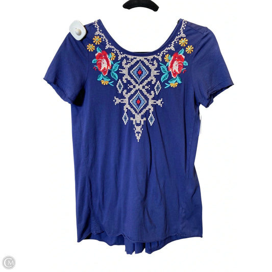 Top Short Sleeve By Johnny Was Designer In Multi-colored, Size: Xs