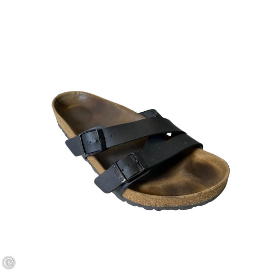 Sandals Flats By Birkenstock In Brown, Size: 42