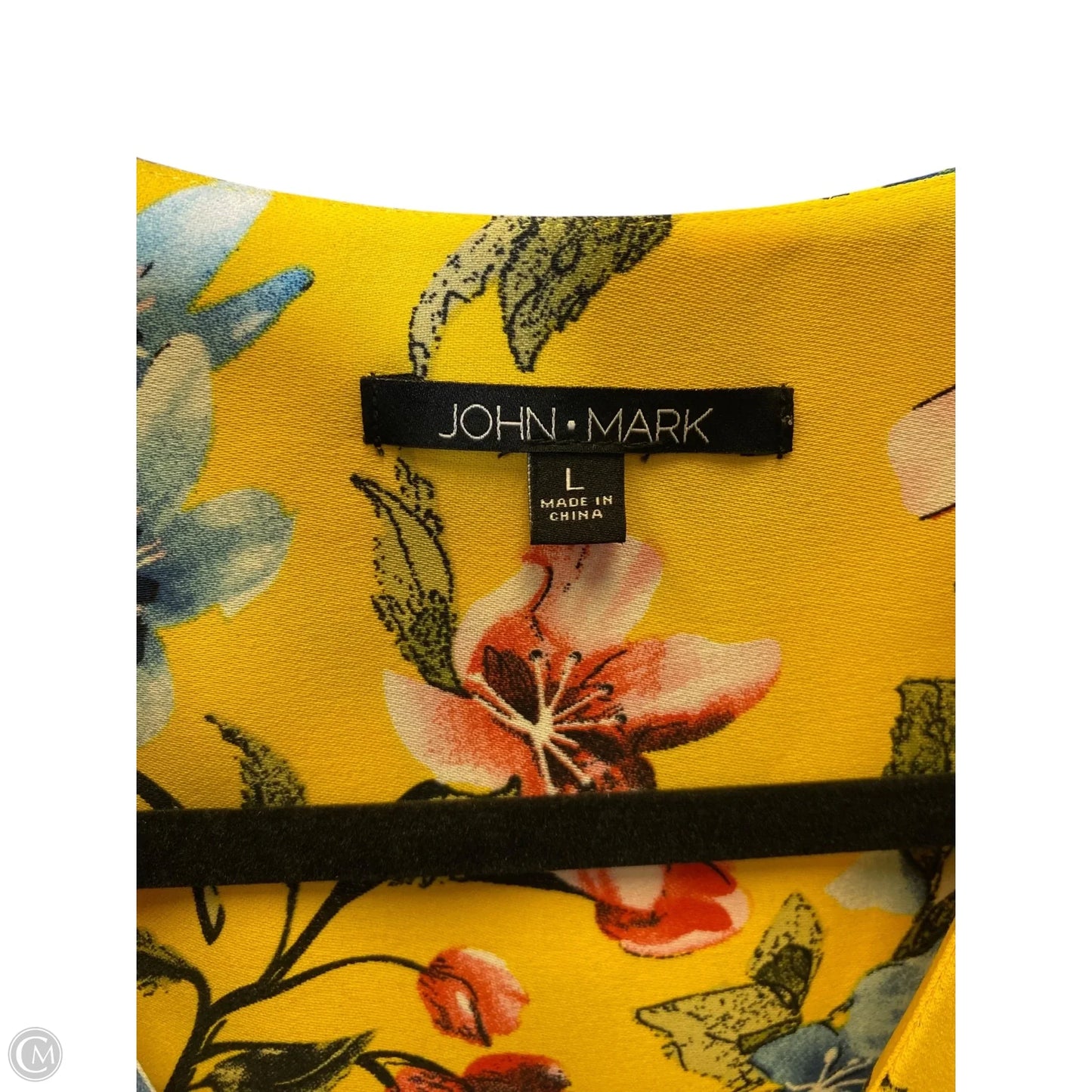Top 3/4 Sleeve By John Mark In Floral Print, Size: L